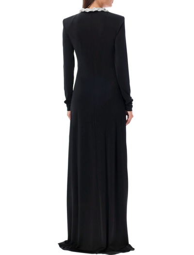 Shop Stella Mccartney Crystal Braided Dress In Black