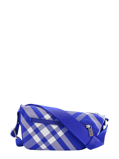 Shop Burberry Shield Shoulder Bag In Blue