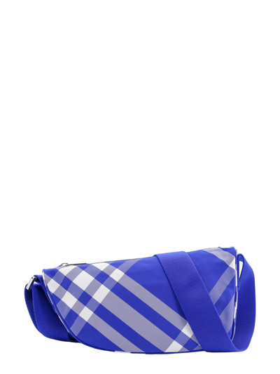 Shop Burberry Shield Shoulder Bag In Blue