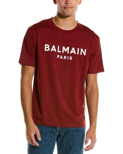 Shop Balmain Paris T-shirt In Red