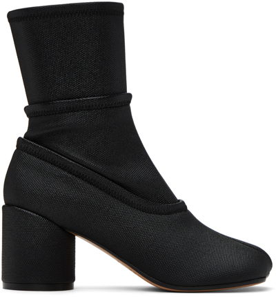 Shop Mm6 Maison Margiela Black Anatomic Boots In T8013 Black