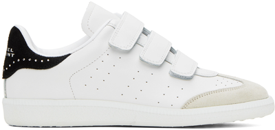 Shop Isabel Marant White Beth Sneakers In Whbk White/black