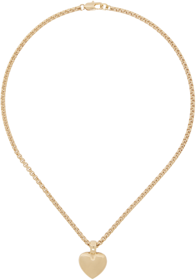 Shop Laura Lombardi Gold Chiara Pendant Necklace In Brass