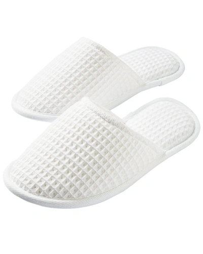 Shop Serena & Lily St. Helena Large Turkish Cotton Spa Slippers In White