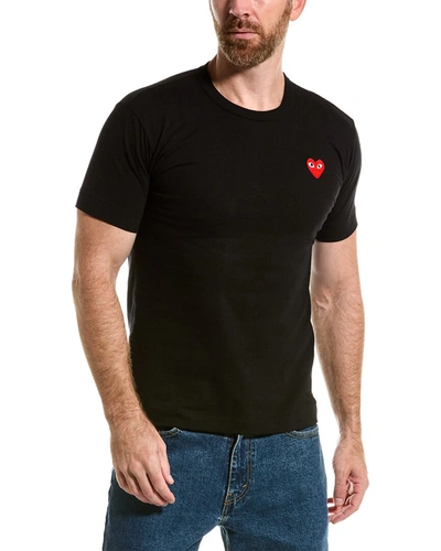 Shop Comme Des Garçons Comme Des Garcons Play Heart Logo T-shirt In Black