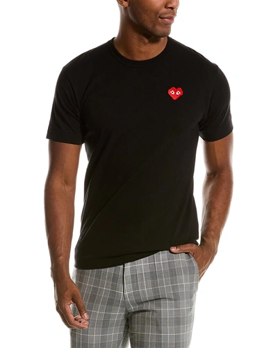 Shop Comme Des Garçons Comme Des Garcons Play Heart Logo T-shirt In Black