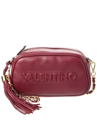 Shop Valentino By Mario Valentino Bella Embossed Leather Crossbody In Red