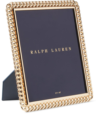 Shop Ralph Lauren Blake 5x7 Chain-trim Frame In Gold