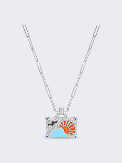 Nevernot White Diamond Weekend Trip Necklace In 14k White Gold