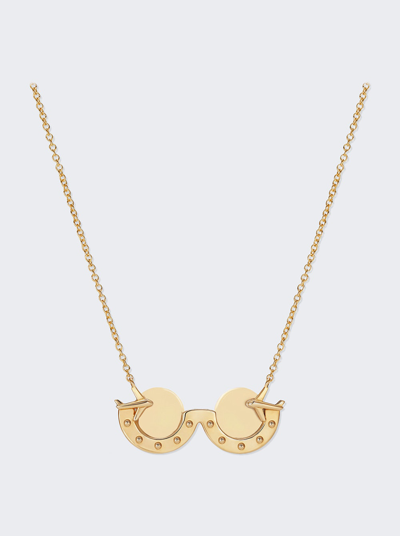 Shop Nevernot Travel Sunglasses Necklace In 14k Gold