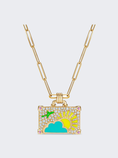 Shop Nevernot Diamond Weekend Trip Necklace In 14k Gold