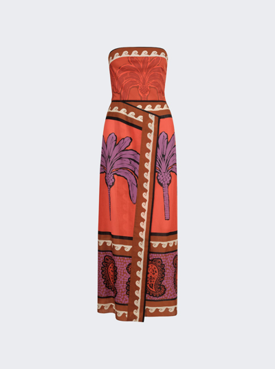 Shop Johanna Ortiz East Africa Heart Dress In Red And Purple