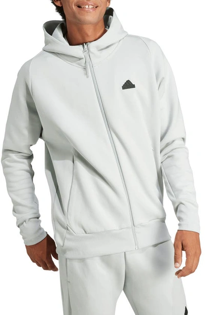 Shop Adidas Sportswear Z.n.e. Aeroready Zip Hoodie In Wonder Silver