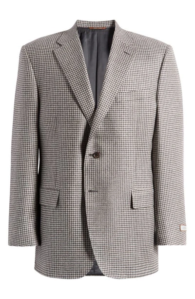 Shop Canali Siena Regular Fit Houndstooth Wool Sport Coat In Grey