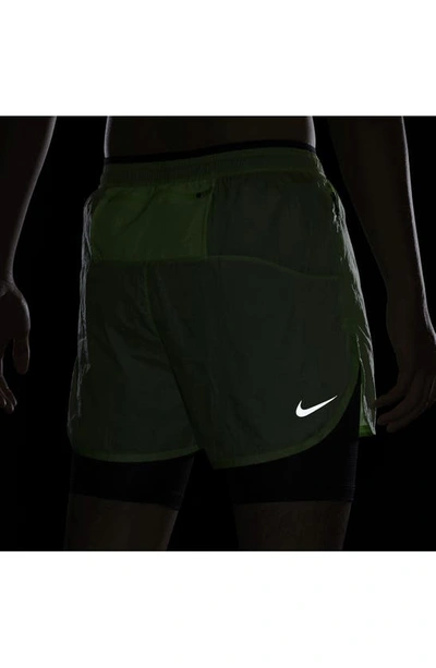 Shop Nike Run Division Dri-fit 7-inch Brief-lined Running Shorts In Lime Blast/ Black