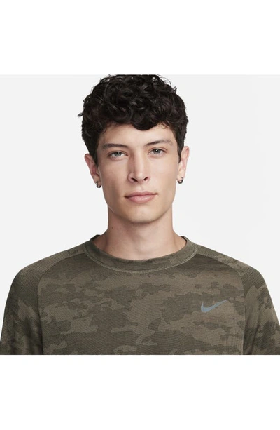 Shop Nike Therma-fit Adv Run Division Shirt In Medium Olive