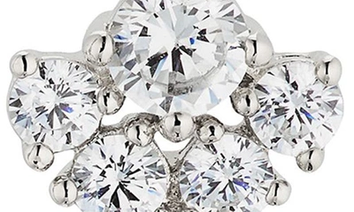 Nadri Cubic Zirconia Linear Drop Earrings In Rhodium
