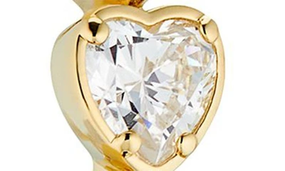 Nadri Heart Cubic Zirconia Inside Out Hoop Earrings In Gold
