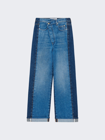 Shop Loewe Deconstructed Jeans In Blue