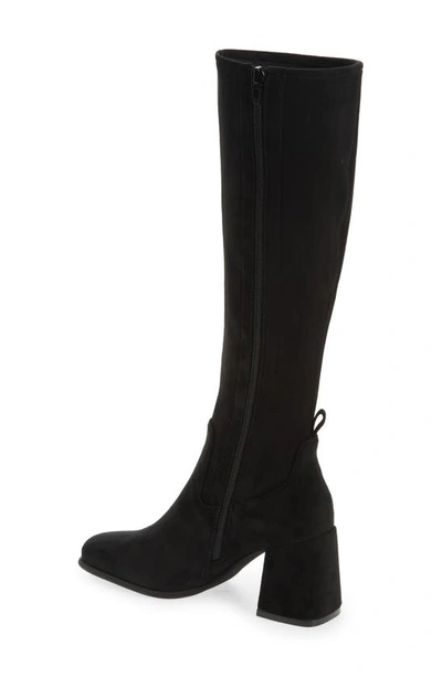 Shop Jeffrey Campbell Hot Lava Knee High Stretch Boot In Black Suede