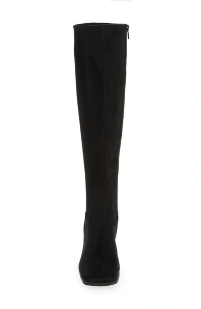 Shop Jeffrey Campbell Hot Lava Knee High Stretch Boot In Black Suede