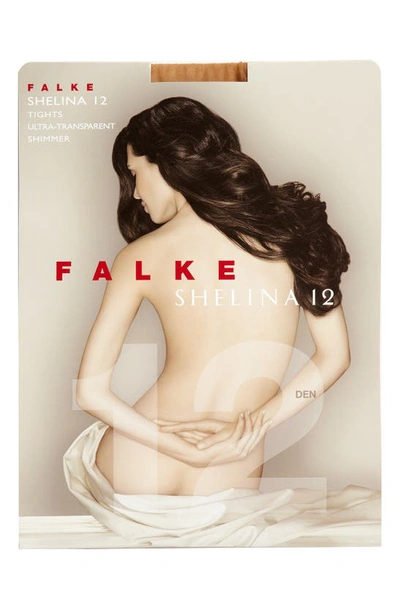 Shop Falke Shelina 12-denier Ultrasheer Tights In Golden