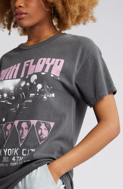Shop Vinyl Icons Pink Floyd Cotton Graphic T-shirt In Washed Black