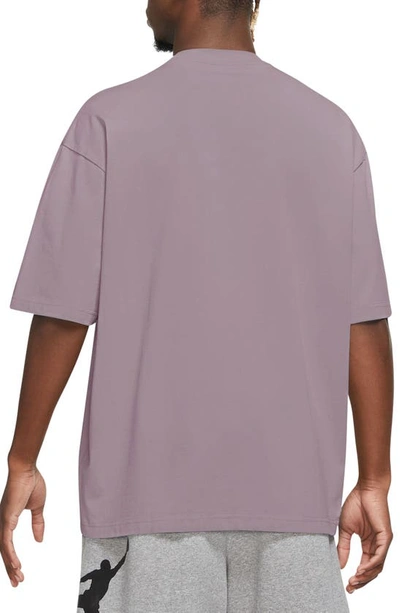 Shop Jordan Flight Essentials Oversize Cotton T-shirt In Sky J Mauve