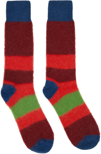 Shop Zegna X The Elder Statesman Multicolor Striped Socks In 504