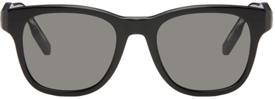 Shop Zegna Black Acetate Sunglasses In Shiny Black