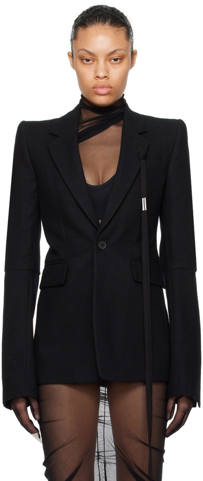 Shop Ann Demeulemeester Black Rachele Blazer In 099 Black