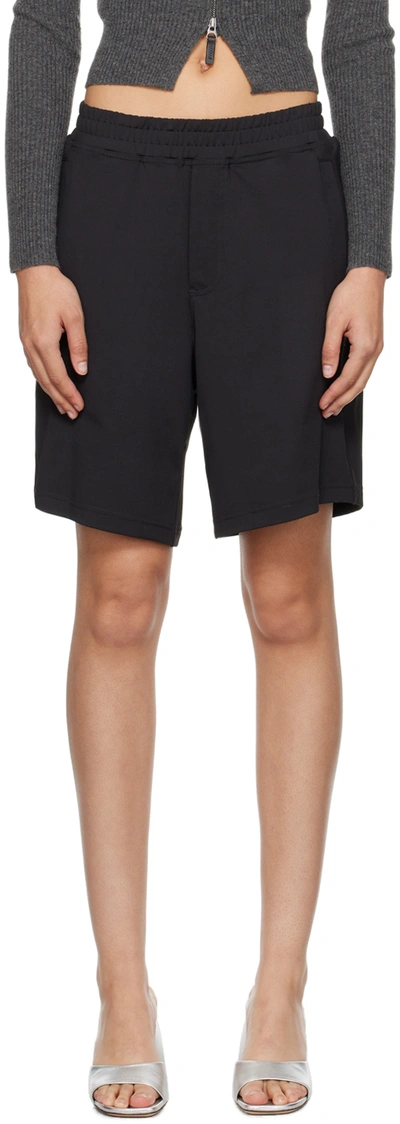 Fax Copy Express Black Relaxed-fit Shorts In Black