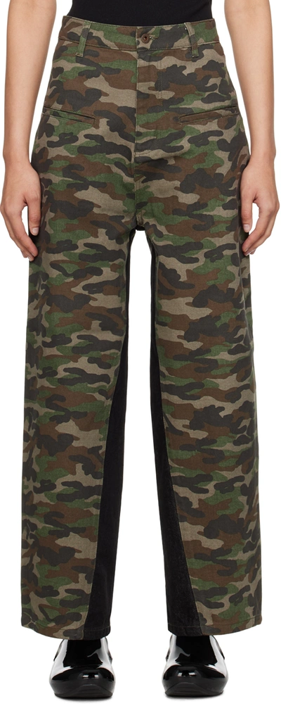 Fax Copy Express Ssense Exclusive Khaki Trousers In Camo