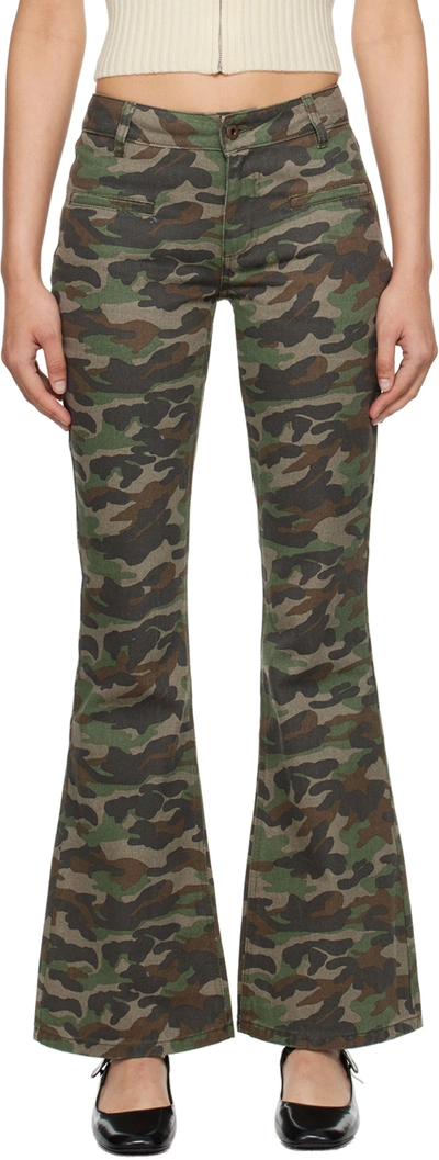 Shop Fax Copy Express Khaki Camouflage Trousers