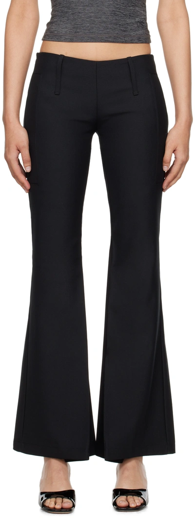 Shop Fax Copy Express Black V-line Trousers