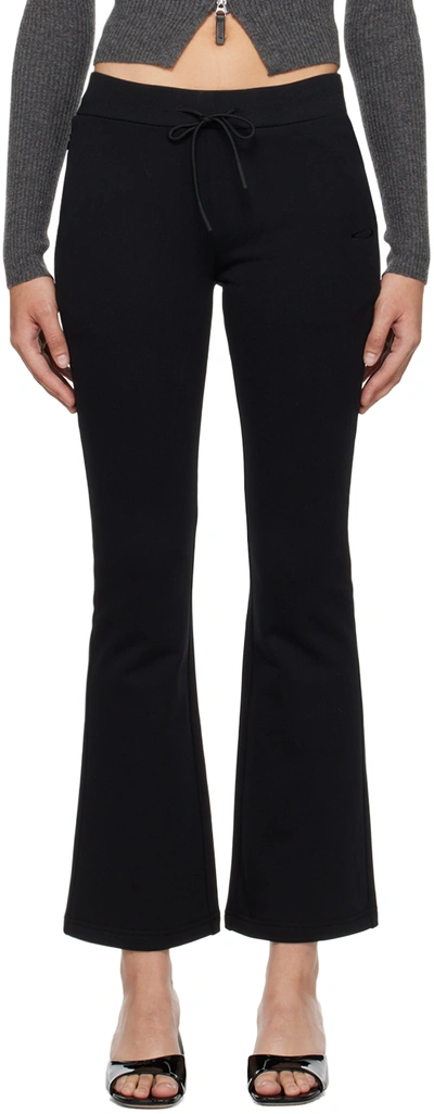Fax Copy Express Black Casual Lounge Pants In Black