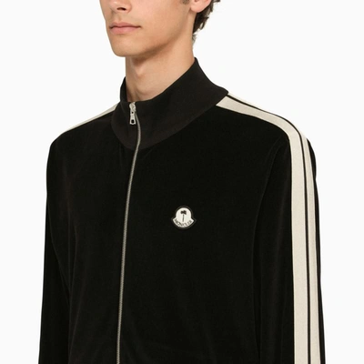 Shop Moncler Genius 8 Moncler Palm Angels Zip Sweatshirt In Black
