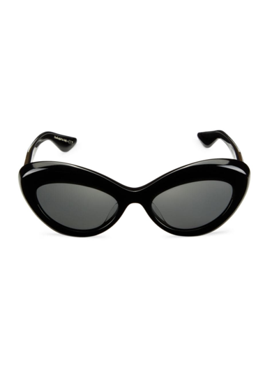Shop Khaite X Oliver Peoples Women's  1968c 53mm Oval Sunglasses In Black
