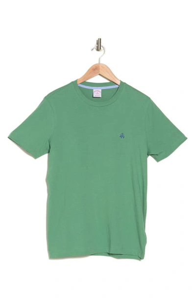 Shop Brooks Brothers Cotton Jersey T-shirt In Frosty Spruce