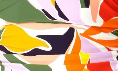 Shop Anne Cole 2-piece Shirred Tankini & Bikini Bottoms Set In Ivory/ Floral Multi