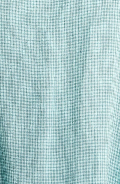 Eileen Fisher Sleeveless Seersucker Check Midi Dress In Amalfi
