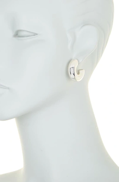 Shop Tasha Set Of 3 Huggie Hoop Earrings In Gold/ Silver/ Jet Black