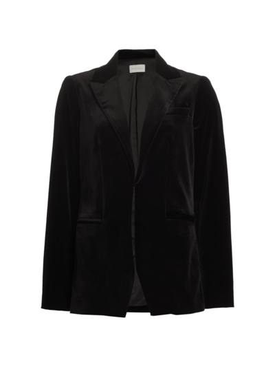 Shop Favorite Daughter Women's Velvet Longline Blazer In Black