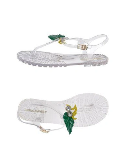 Shop Dsquared2 Flip Flops & Clog Sandals In Transparent