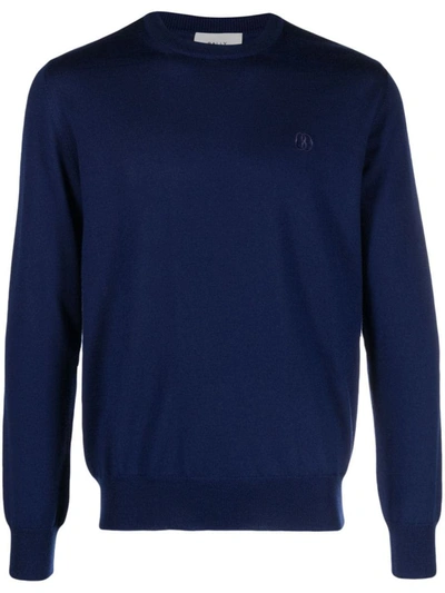 Shop Bally Sweaters In Blue