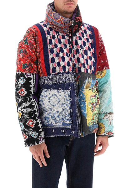 Shop Children Of The Discordance Reversible Patchwork Down Jacket In Multicolor