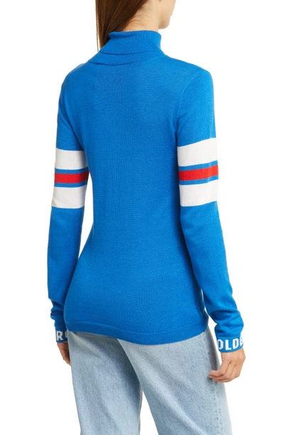 Shop Goldbergh Biscuit Turtleneck Sweater In Electric Blue