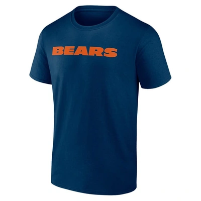 Shop Profile Navy Chicago Bears Big & Tall Two-sided T-shirt