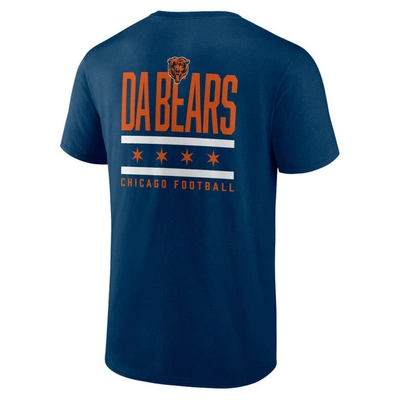 Shop Profile Navy Chicago Bears Big & Tall Two-sided T-shirt