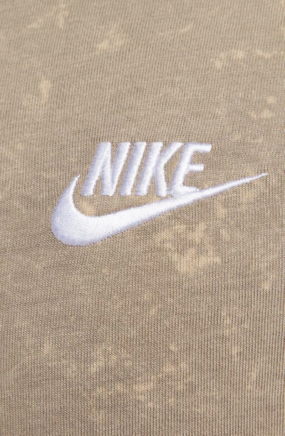 Shop Nike Sportswear Embroidered Logo T-shirt In Khaki